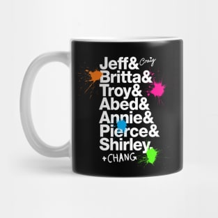 Community Roll Call – character names and paintballs Mug